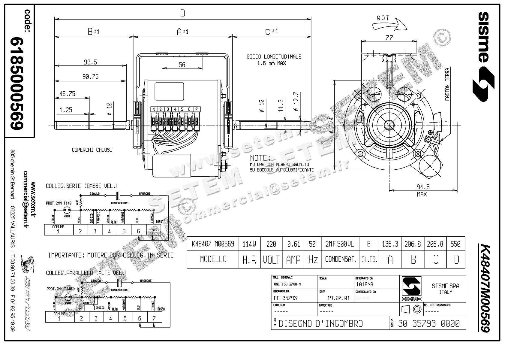 6185000569-MOTEUR SISME K48407MO0569