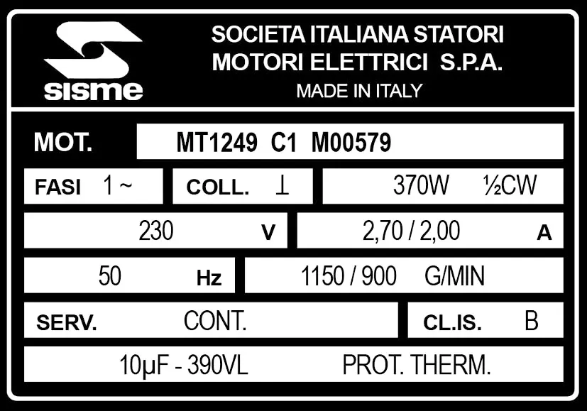 6185000579-MOTEUR SISME MO0579 "MT1249C1" 2