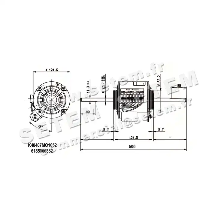 6185000852-MOTEUR SISME K48407MO1052