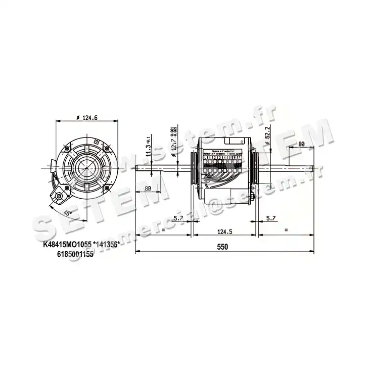 6185001155-MOTEUR SISME K48415M01055 "141356" 3