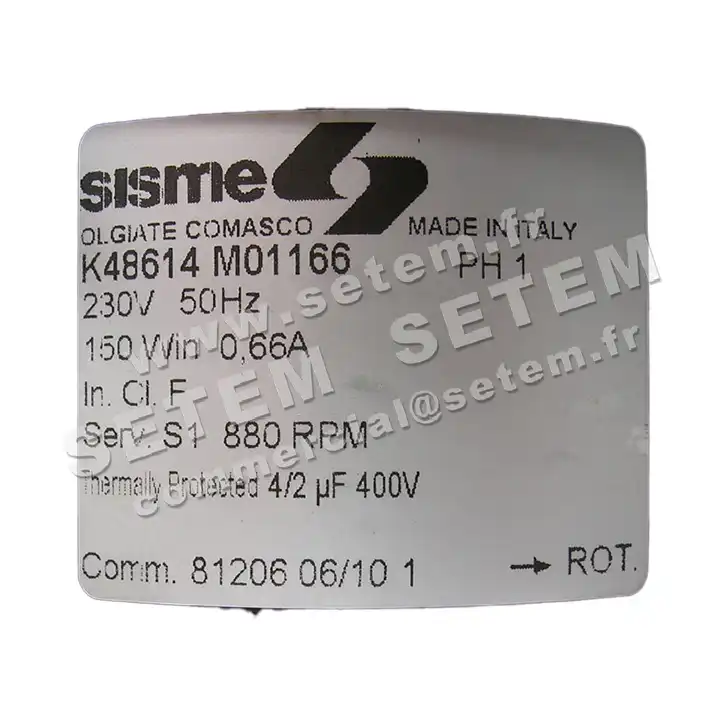 6185001166-MOTEUR SISME K48614M01166 AVEC HELICE D450MM GRILLE-HELICE 2