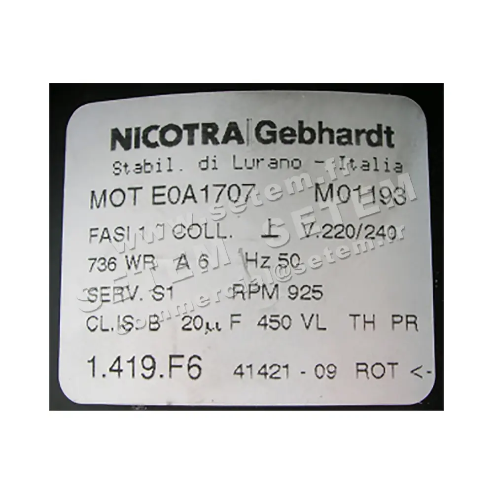 6185001193-MOTEUR SISME E0A1707 MO1193
