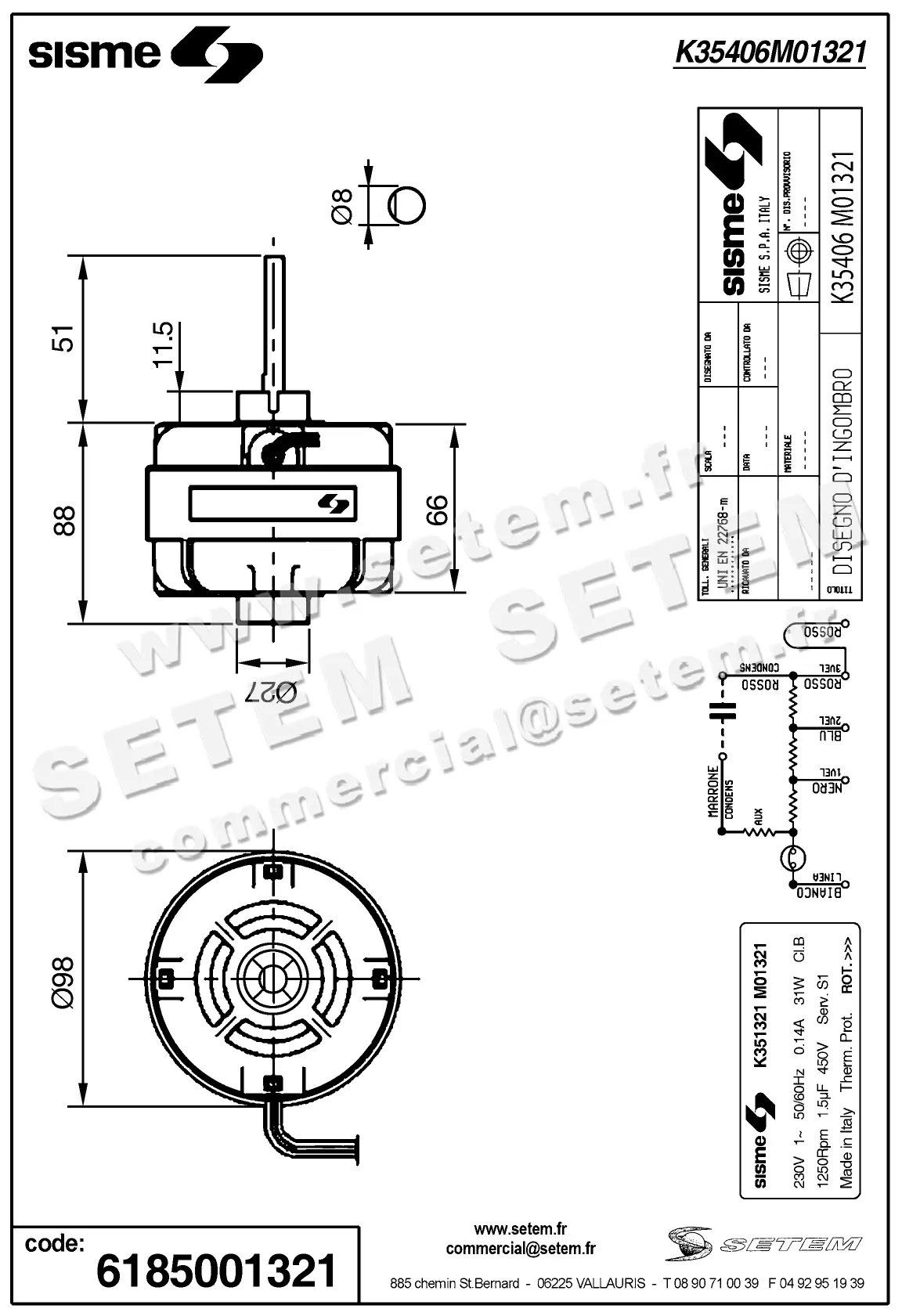 6185001321-MOTEUR SISME K35406MO1321 5