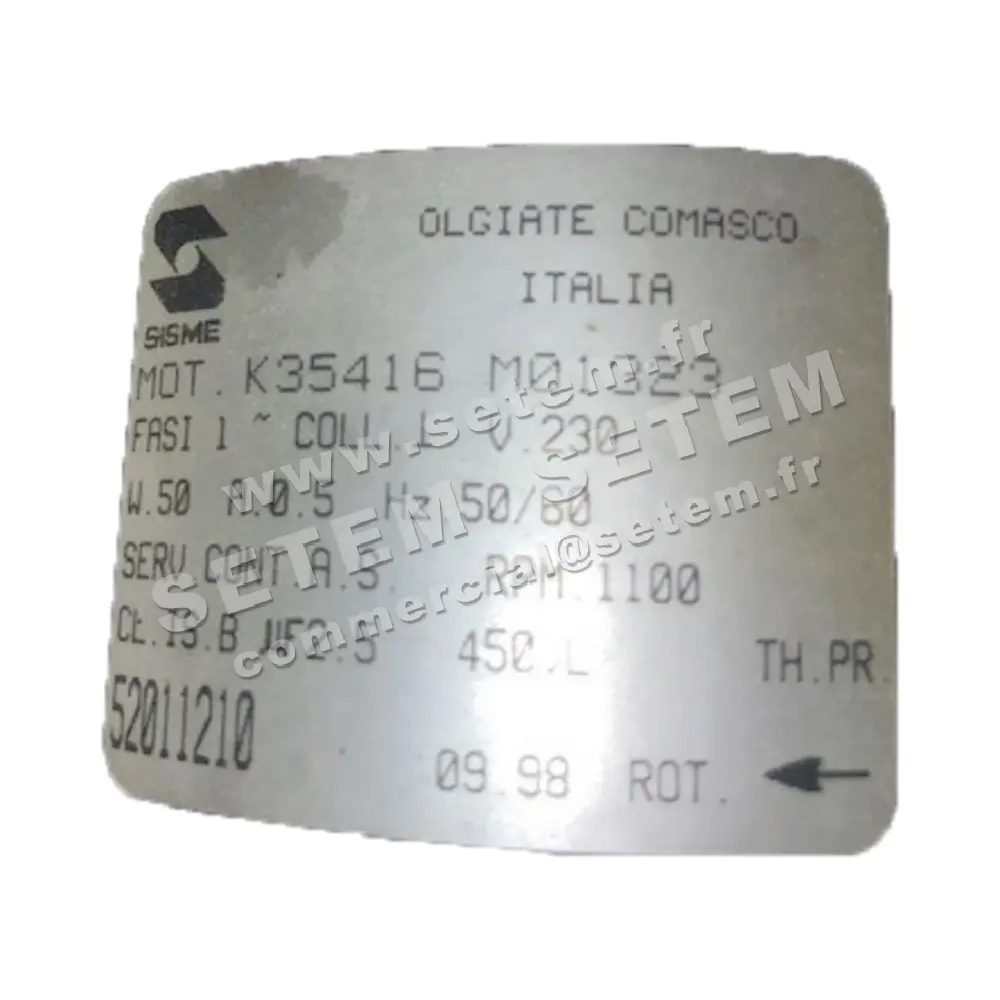 6185001323-MOTEUR SISME K35416M01323