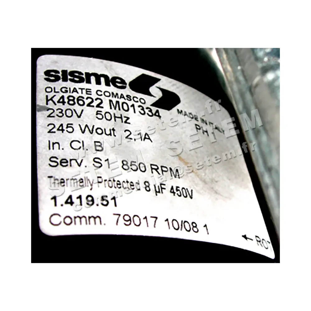6185001334-MOTEUR SISME K48622M01334 "141951"