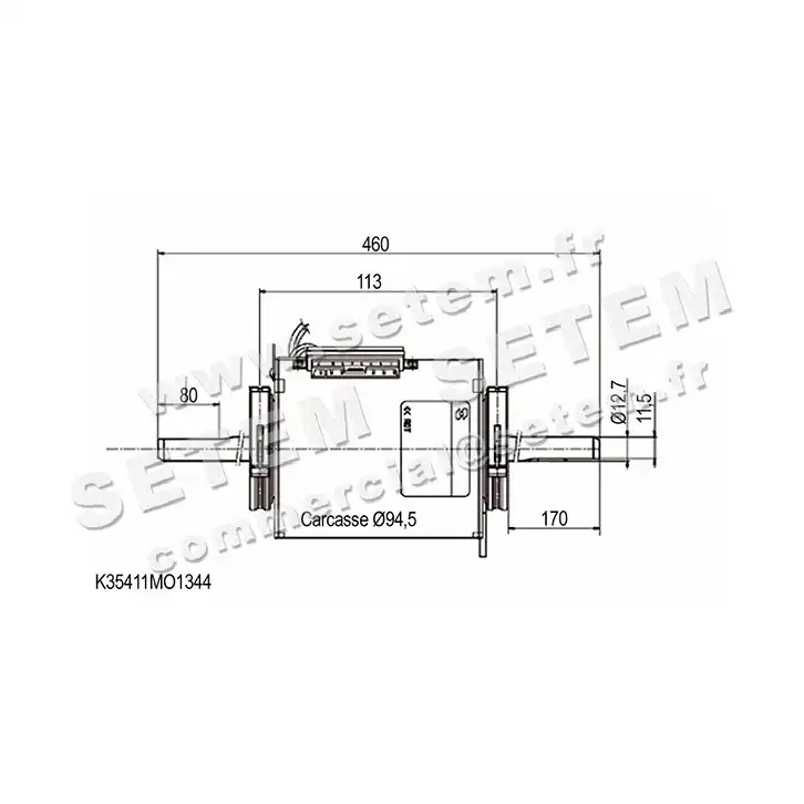 6185001344-MOTEUR SISME K35411M01344 "45230040060" 2