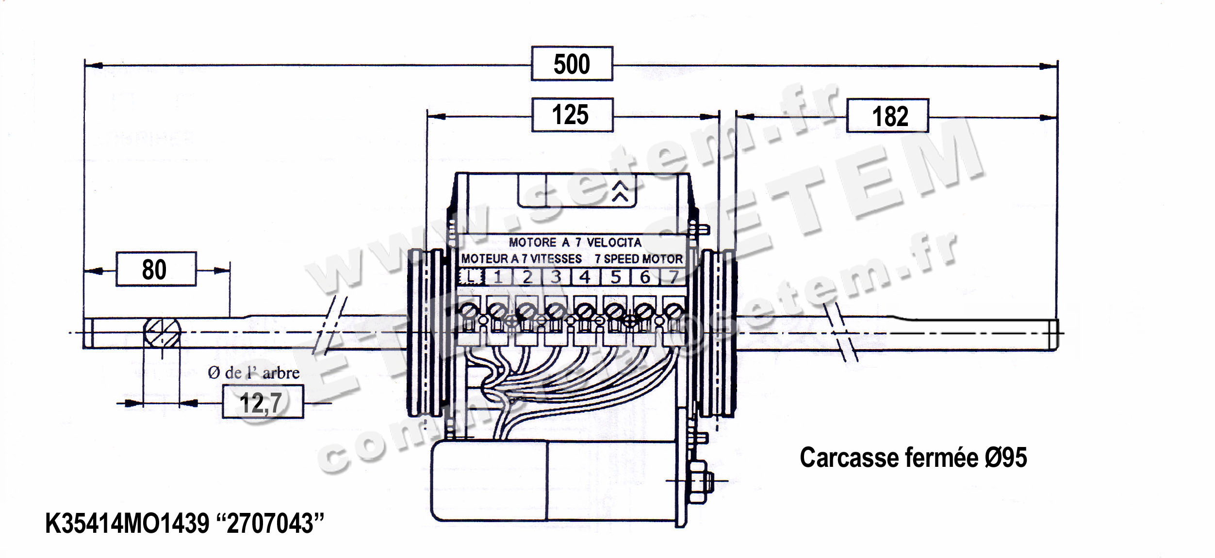 6185001439-MOTEUR SISME K35414MO1439 "2707043" 4