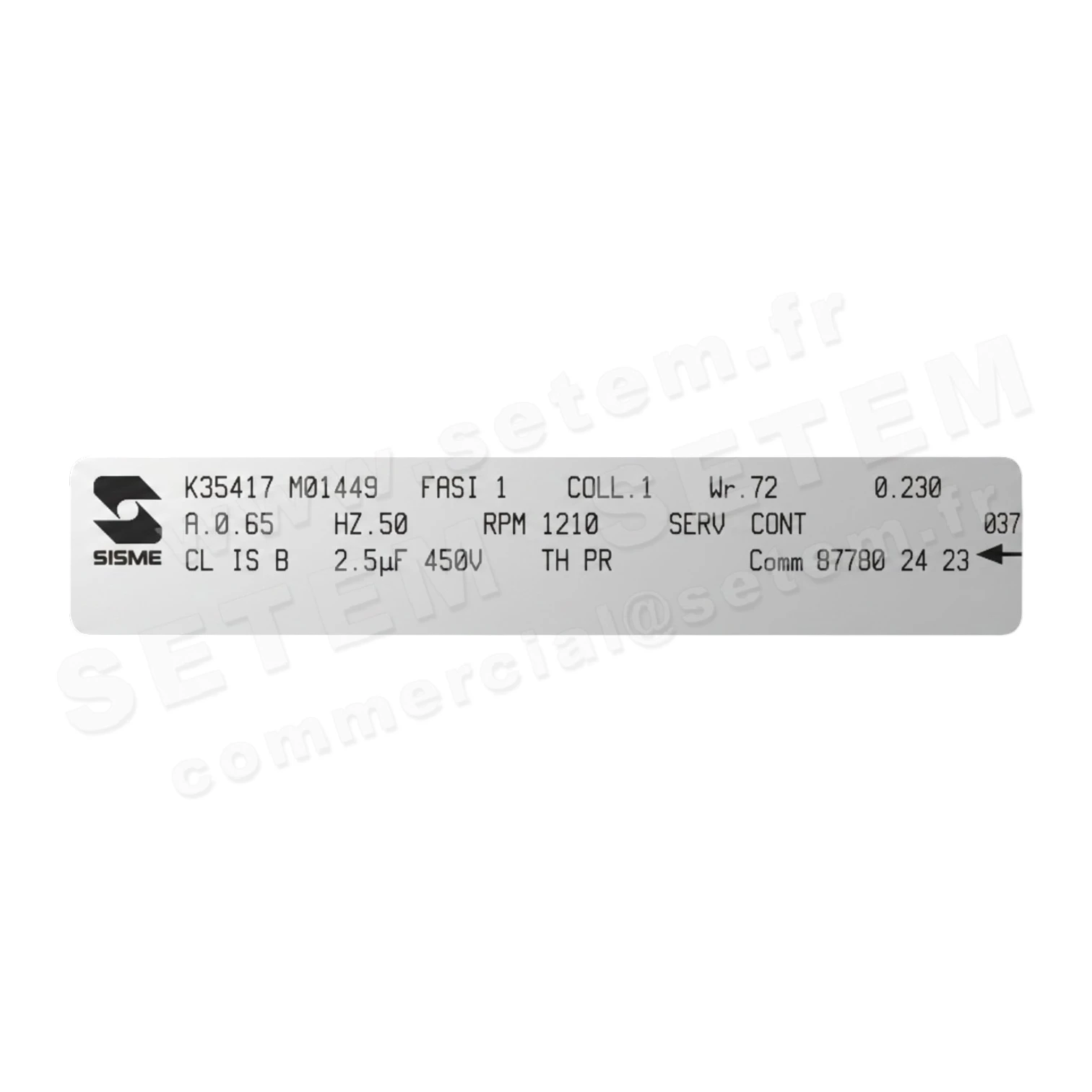 6185001449-VENTILATEUR SISME K35417M01449