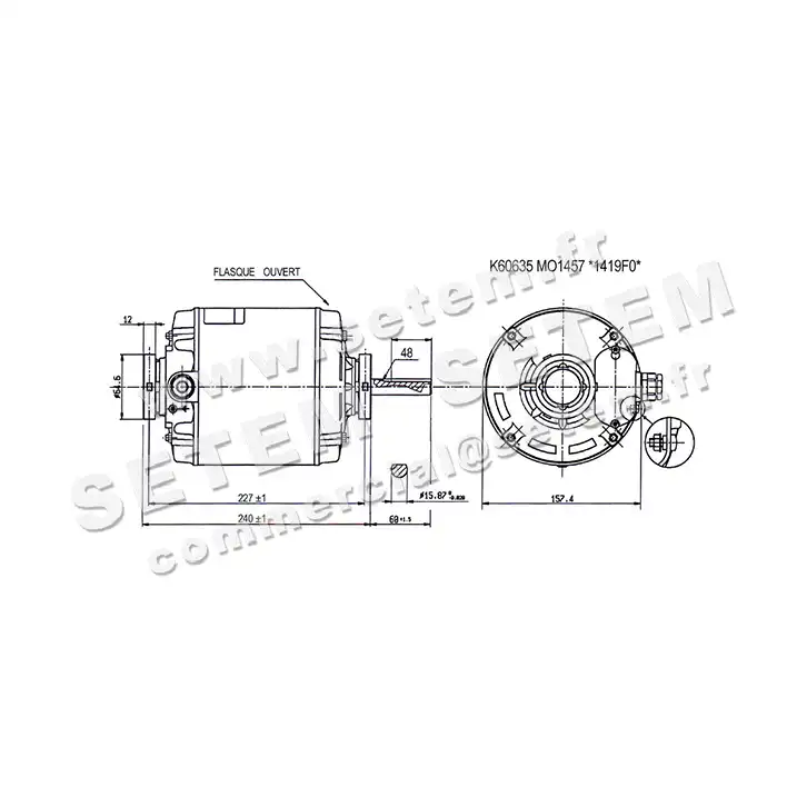 6185001457-MOTEUR SISME K60635M01457 "1419F0" 4