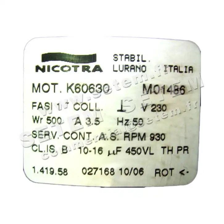 6185001486-MOTEUR SISME K60630MO1486