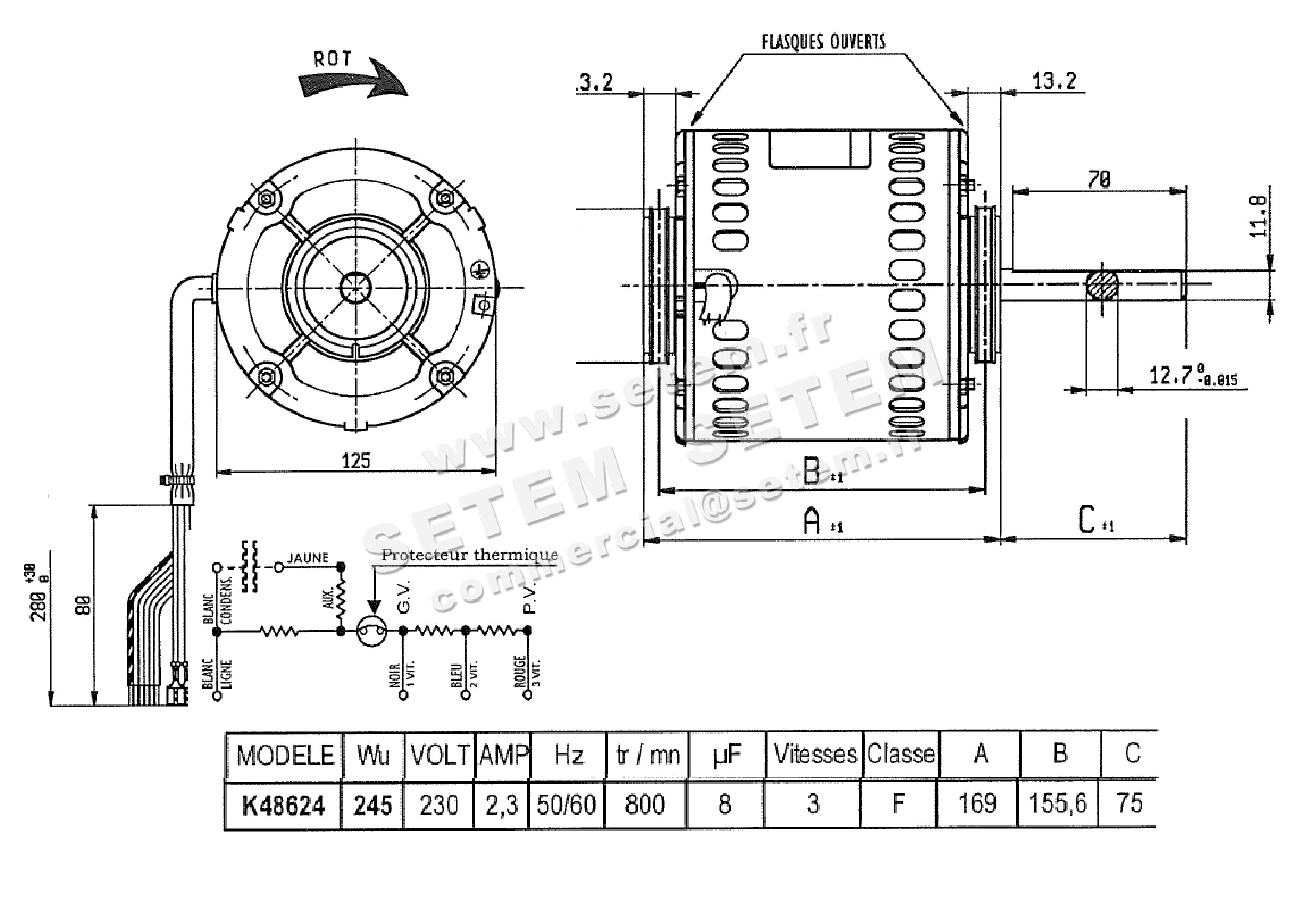 6185001496-MOTEUR SISME K48624MO1296 "141940" 4