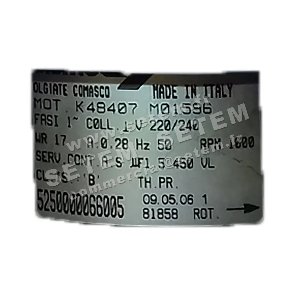 6185001596-MOTEUR SISME K48407M01596 "5250000066005" 2