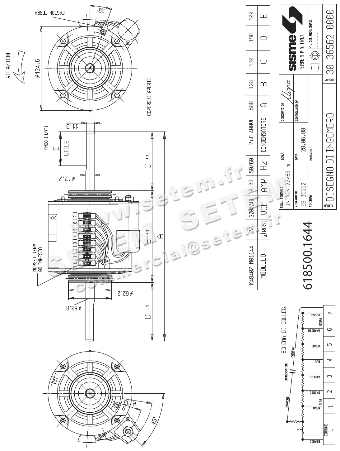 6185001644-MOTEUR SISME K48407MO1144