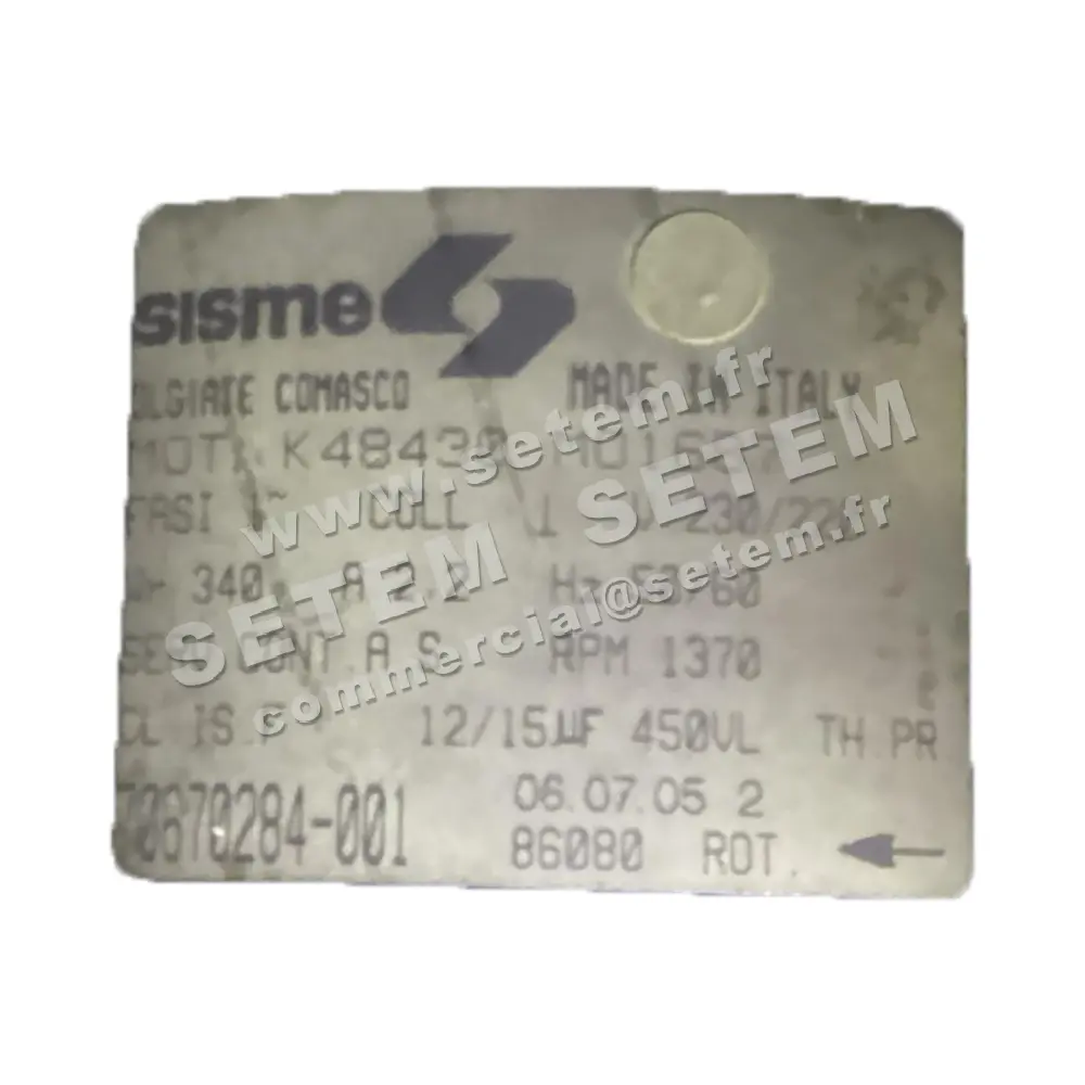 6185001687-MOTEUR SISME K48430MO1687 "70670284-001"