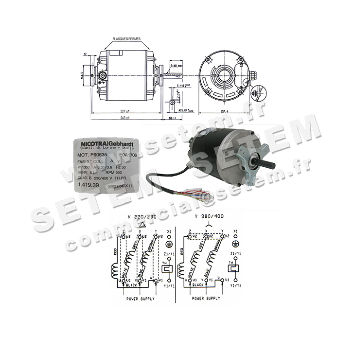 6185001706-MOTEUR SISME P60635 E0A1706 "141939" 4