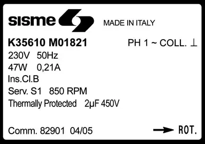 6185001821-MOTEUR SISME K35610MO1821 2