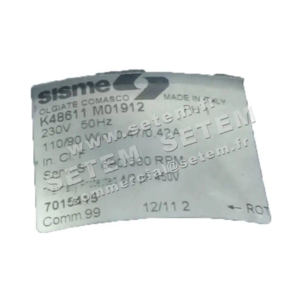 6185001912-MOTEUR SISME K48611MO1912