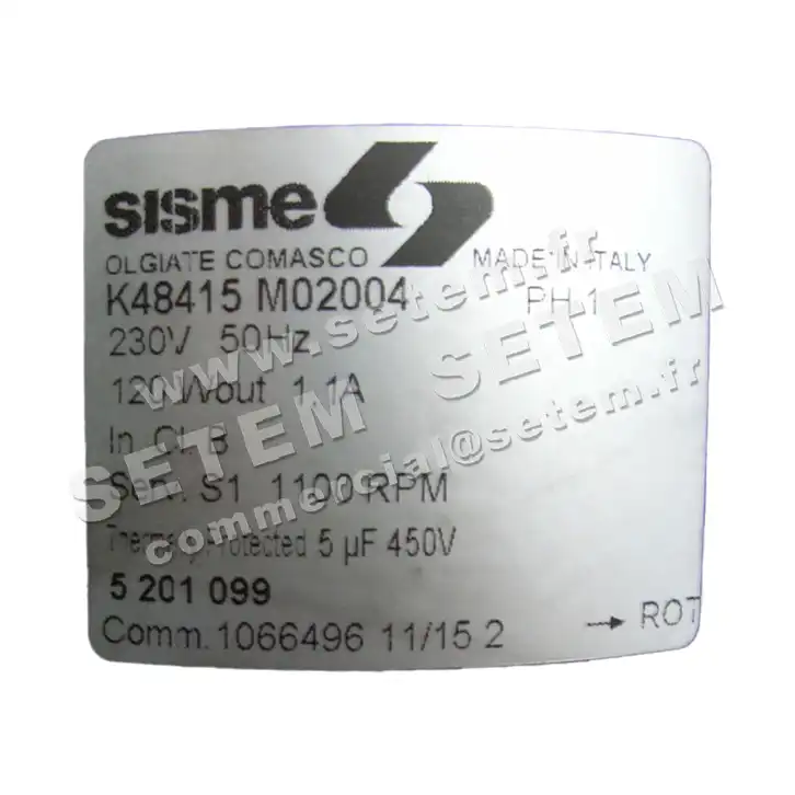 6185002004-MOTEUR SISME K48415M02004 "5201099"