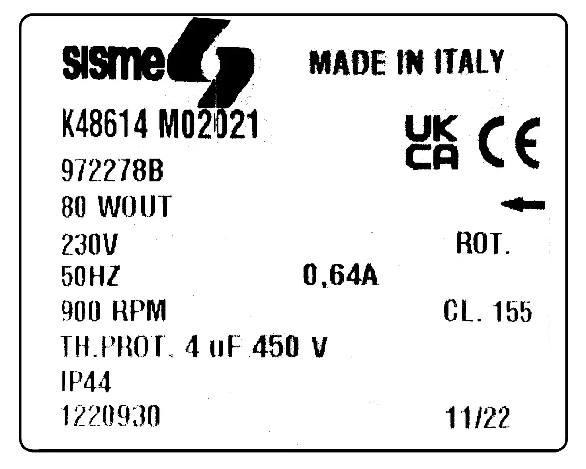 6185002021-MOTEUR SISME K48614M02021 "972278B" 4