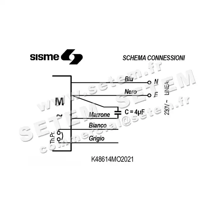 6185002021-MOTEUR SISME K48614M02021 "972278B" 5