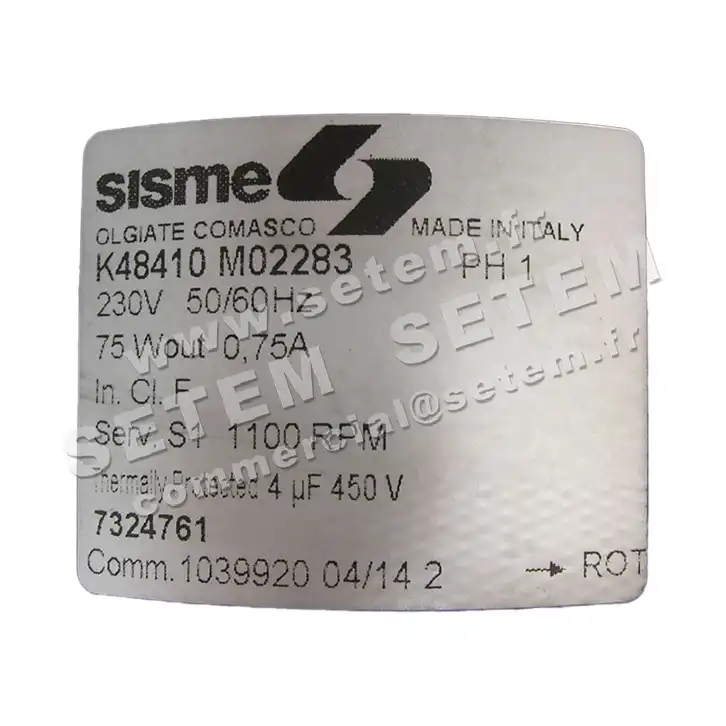 6185002041-MOTEUR SISME K48410MO2283 "7324761"
