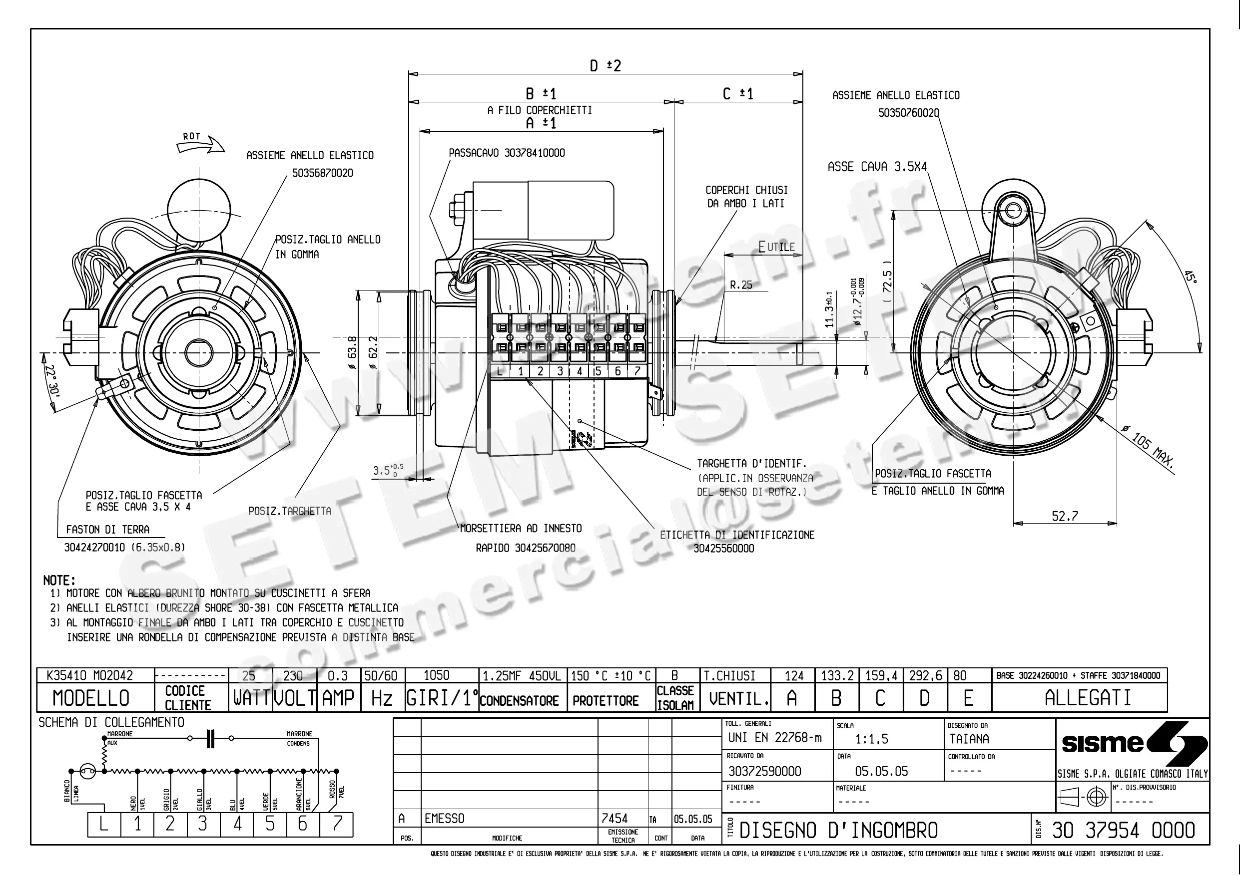 6185002042-MOTEUR SISME K35410MO2042