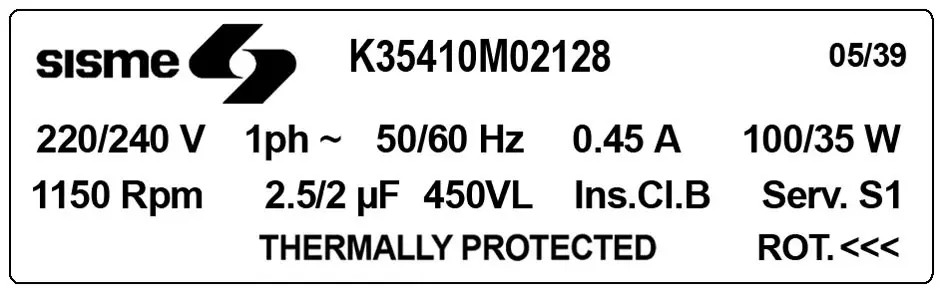 6185002128-MOTEUR SISME K35410M02128 2