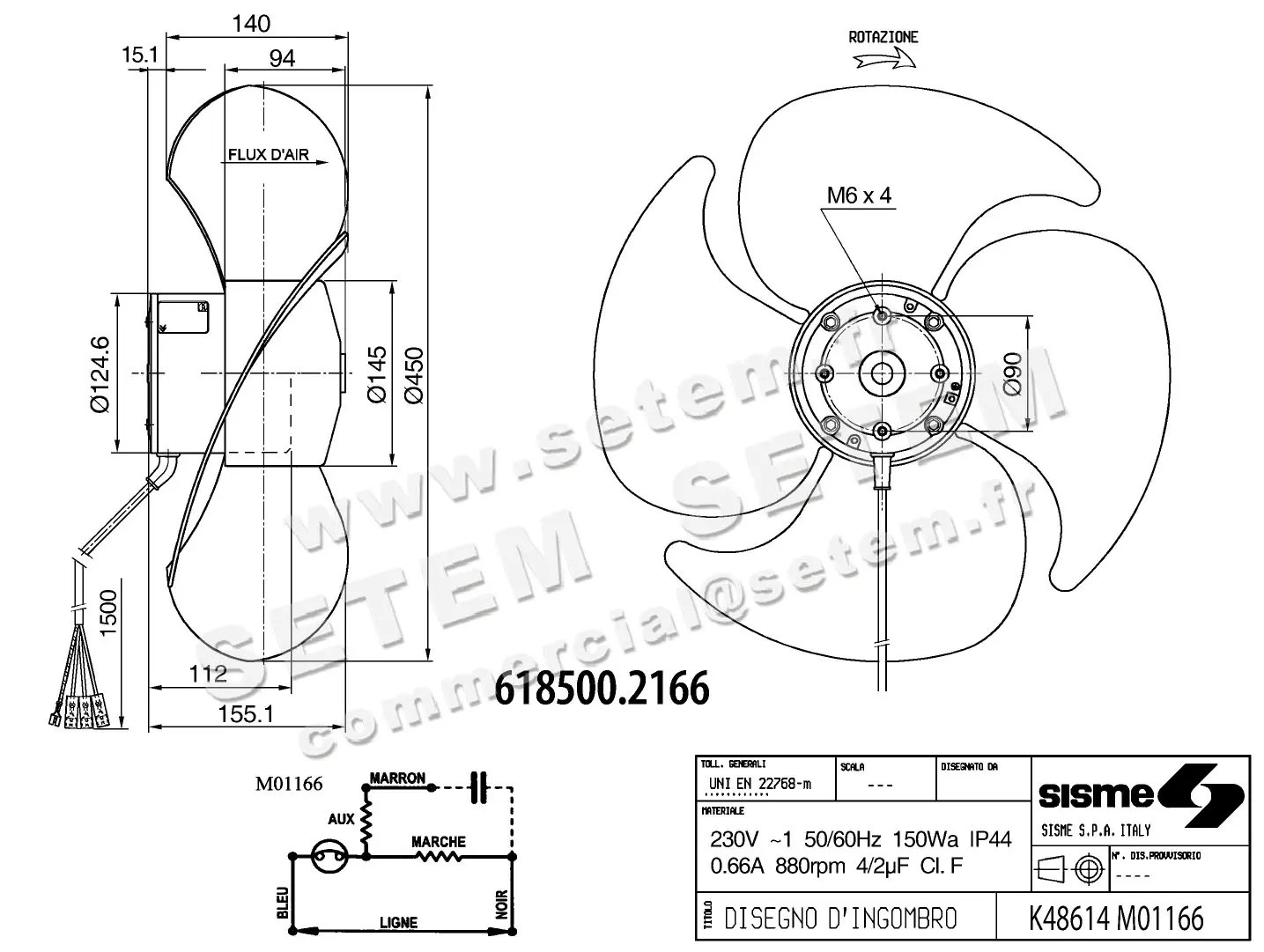 6185002166-MOTEUR SISME K48814MO1166
