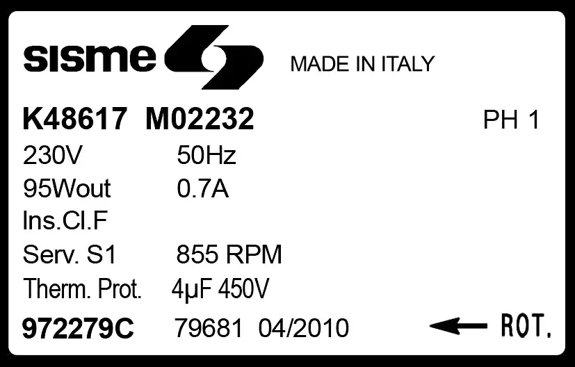 6185002232-MOTEUR SISME K48617M02232 AIR M 902.902J "911487" 2
