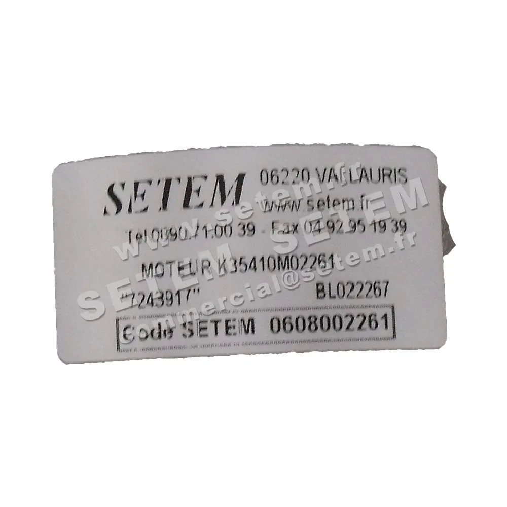 6185002261-MOTEUR SISME K35410M02261 "7243917" 7