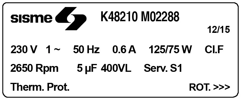 6185002288-MOTEUR SISME K48210M02288 2