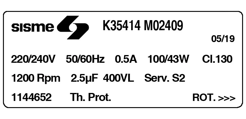 6185002409-MOTEUR SISME K35414M02409 2