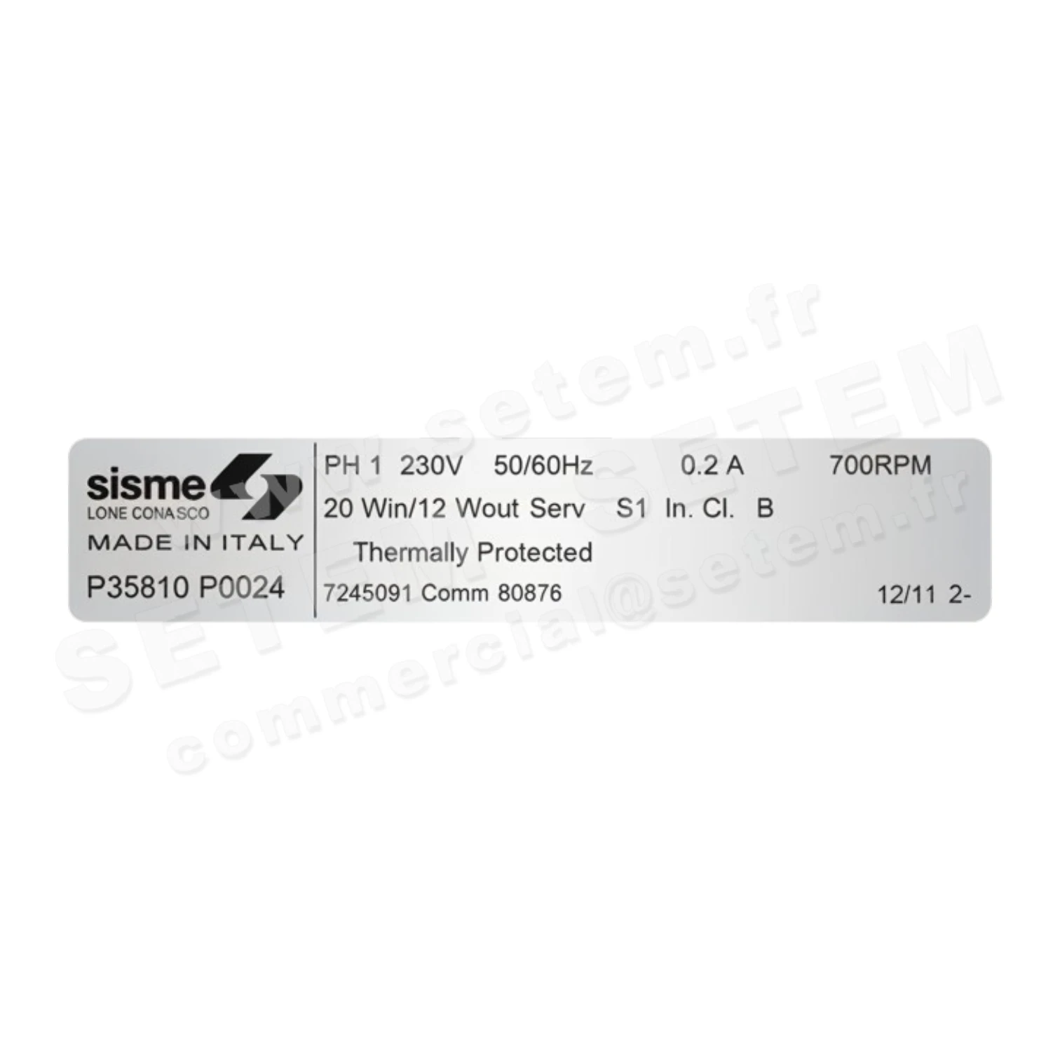 6185004102-MOTEUR SISME P35810P0024 "7245091"