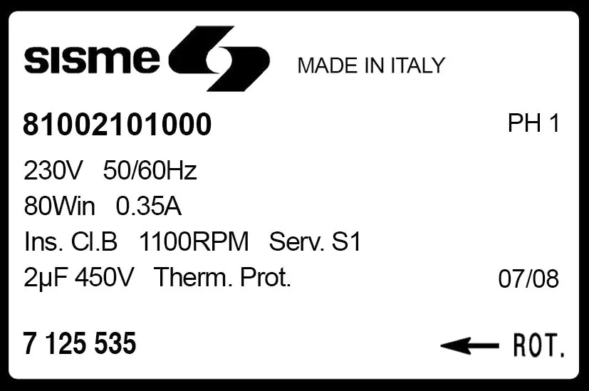 6185005211-VENTILATEUR SISME 81002101000 "7125535" 2