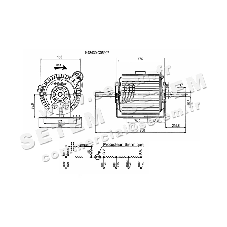 6185005907-MOTEUR SISME K48430C05907
