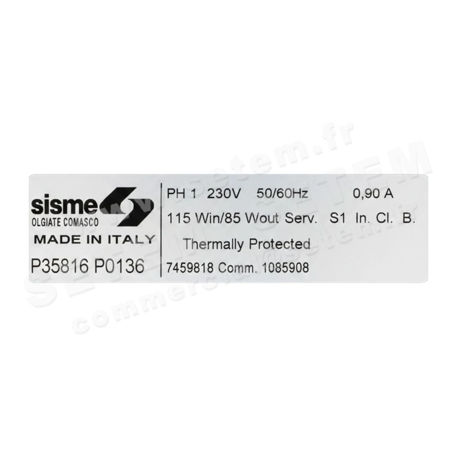 6185006274-MOTEUR SISME P35816P0136 "7459818" 3