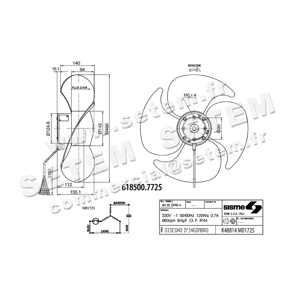 6185007725-MOTEUR SISME K48814M01725