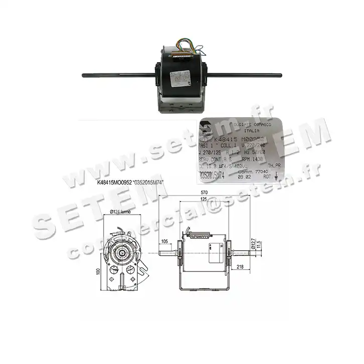 6185007993-MOTEUR SISME K48415MO0952 "0352015M74" 2
