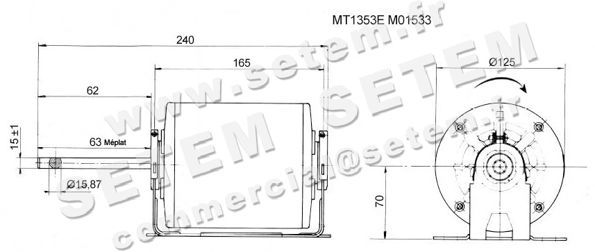 6185009725-MOTEUR SISME M01533 "MT1353E" 2