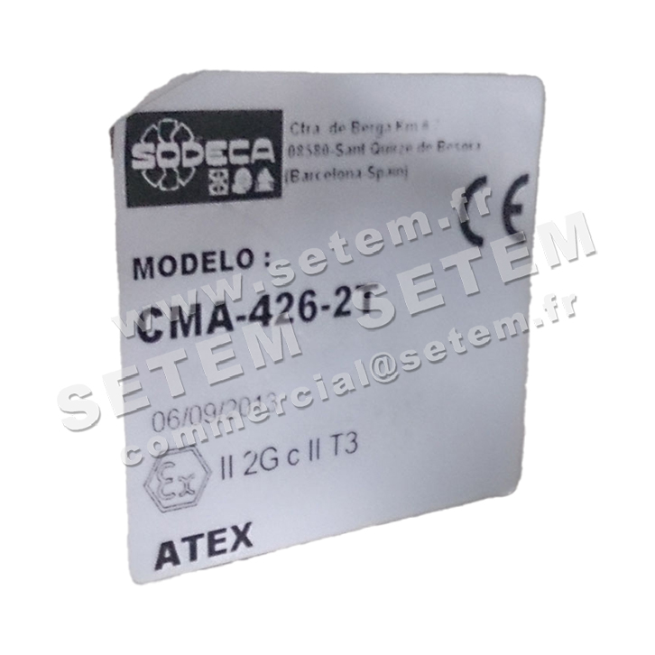 6193000887-VENTILATEUR SODECA CMA-426-2T II2GCIIT3 2