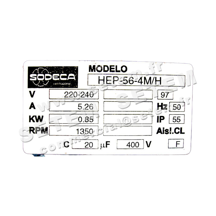 6193000910-VENTILATEUR SODECA HEP-56-4M/H 2