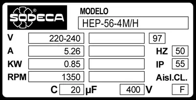 6193000910-VENTILATEUR SODECA HEP-56-4M/H 2