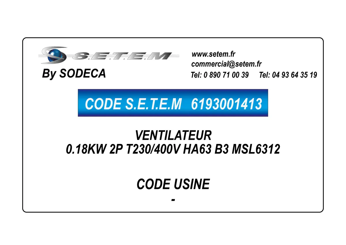 6193001413-VENTILATEUR SODECA CMA-324-2T LG 270°