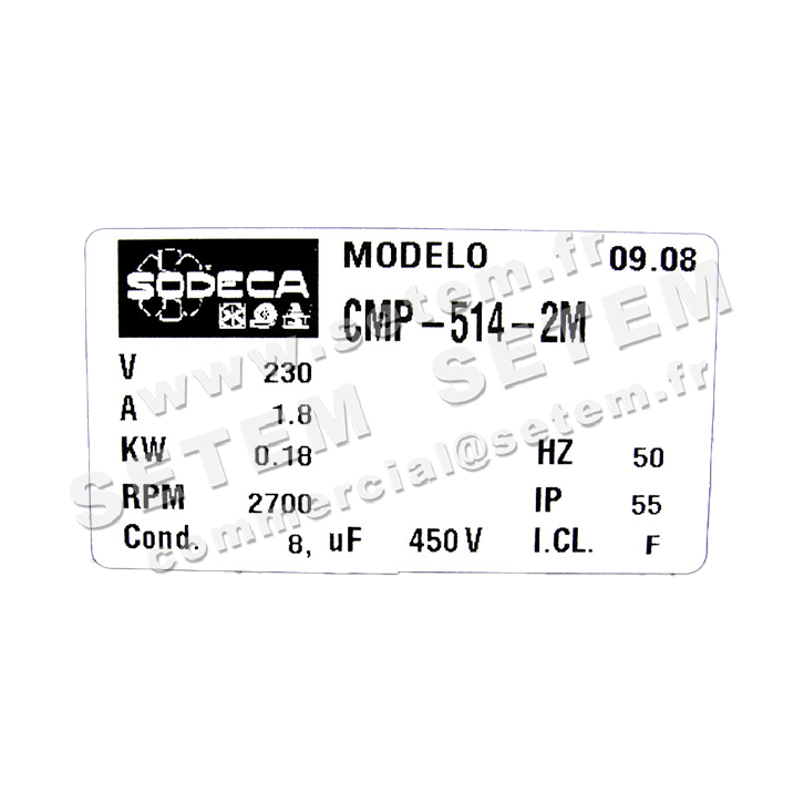 6193001703-VENTILATEUR SODECA CMP-514-2M LG 270° 2