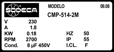 6193001703-VENTILATEUR SODECA CMP-514-2M LG 270° 2