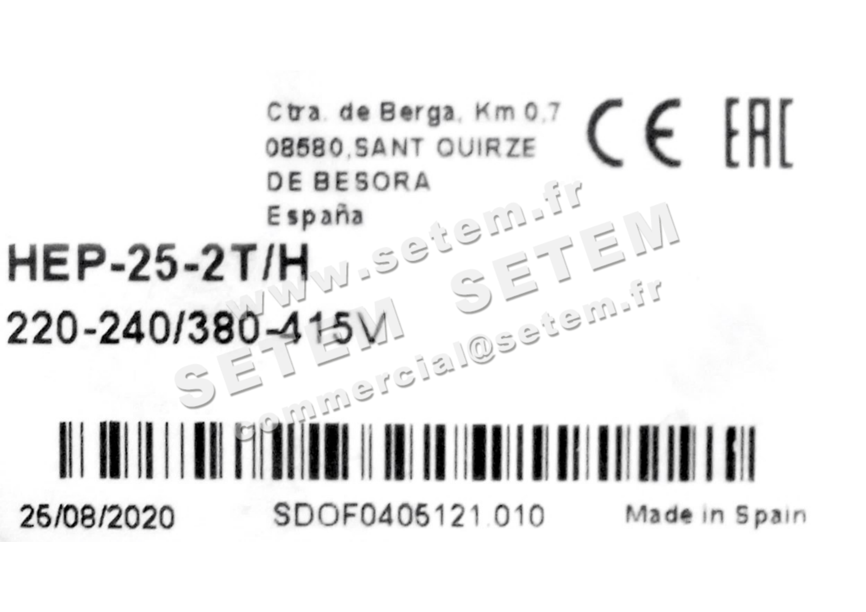 6193004775-VENTILATEUR SODECA HEP-25-2T/H 7