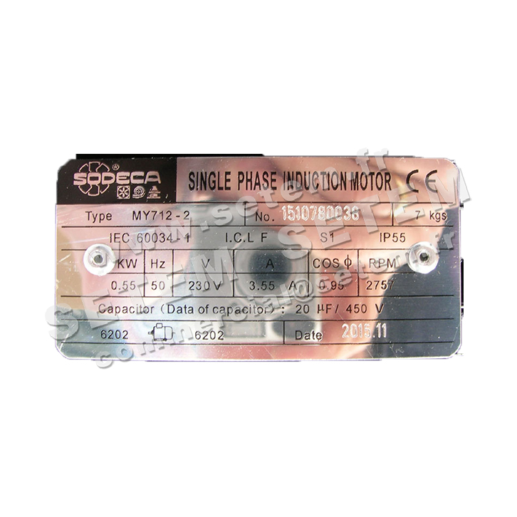 6193009877-MOTEUR SODECA MY712.2 SUR VENTILATEUR CMP-616-2M 2