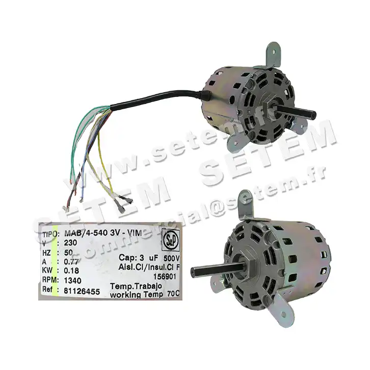 6194000010-MOTEUR SP MAB/4.540/3V 180W 4P M230V 3V *156901* 6