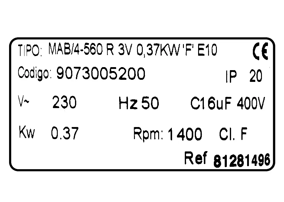 6194000027-MOTEUR SP MAB/4.560R 3V *9073005200* 2