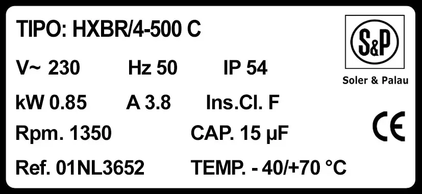6194000195-VENTILATEUR SP HXBR/4.500C 2